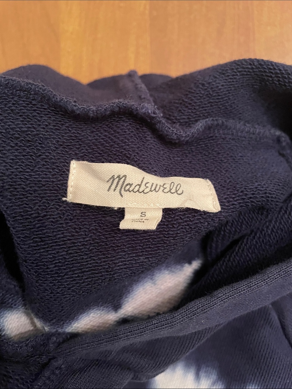 Madewell Navy Tie-Dye Pullover Hoodie - Picture 2 of 4